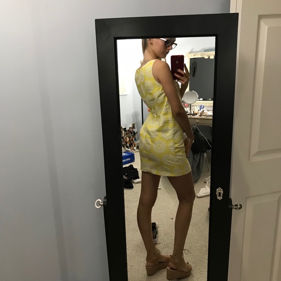 yellow daisy tank top dress - Picture 2 of 2